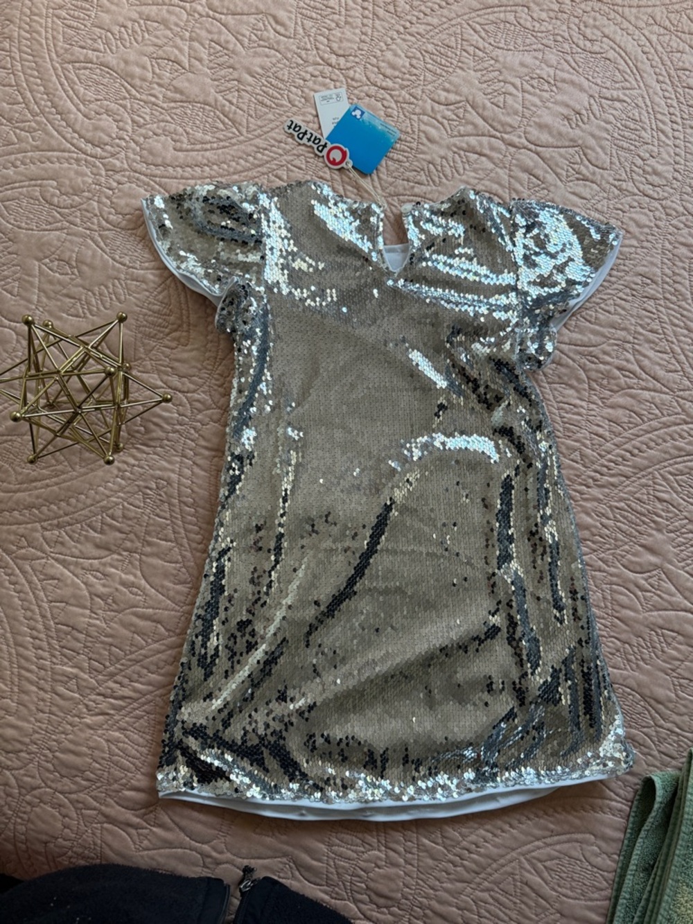 PatPat Gold Sequin Frozen Elsa Dress for Kids - Picture 2 of 3
